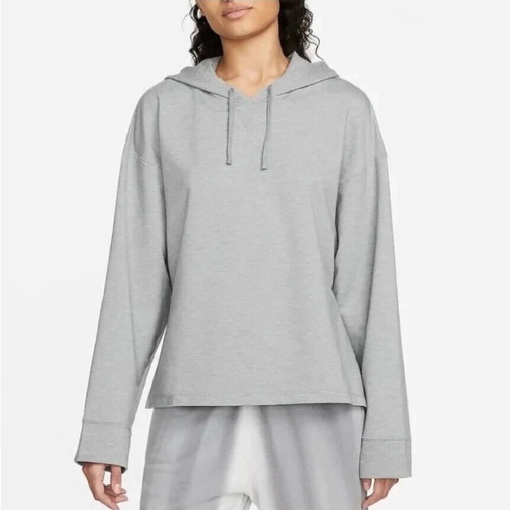 Nike Yoga Dri Fit Oversize Hoodie Particle Grey | Women's Size L - Picture 1 of 12
